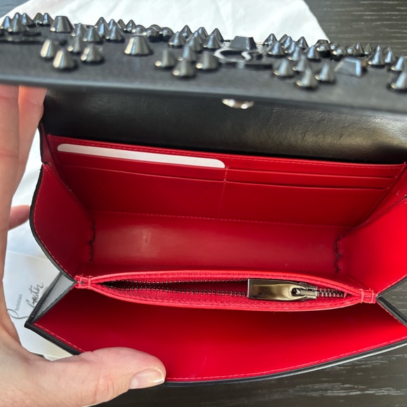 Christian Louboutin Paloma Black Chain Wallet $1590 - Picture 7 of 12